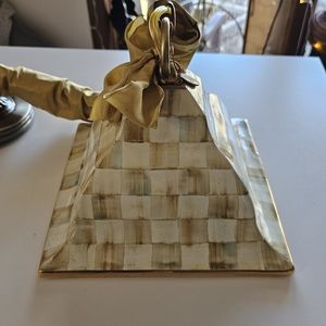 MacKenzie-Childs Parchment Check Pendant Swag Lamp